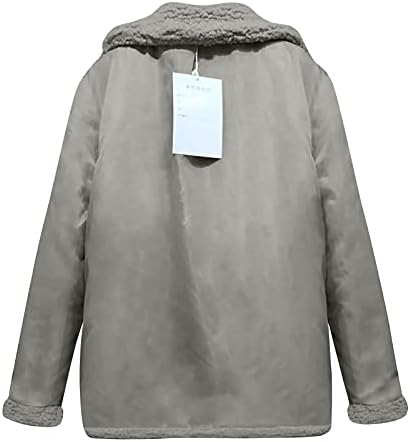 Teljes Ujjú Divatos Őszi Plus Size Kabát Női Loungewear Kényelmes Kabát Zsebében Illik Hajtóka Vastag, Szilárd Kabát