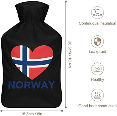 A szerelem Norvégia Forró vizes Palackot 1000ml Puha Fedél Kivehető Forró Hideg Csomag a Víz Injekció Táska, Kéz, Láb Melegítő Ágy Melegebb
