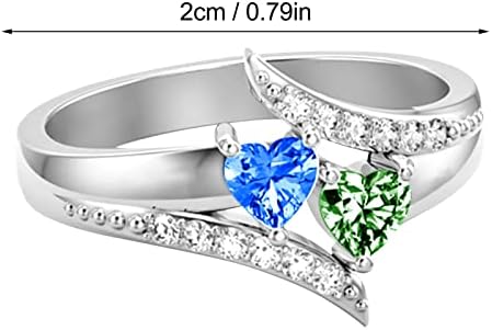 2023 Új Réz Női Gyűrű Szülinapi Kő Neve Valentin Napi Ajándék Eljegyzési Gyűrű Y2koloring (D, Egy Méret)