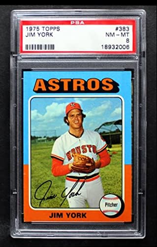 1975 Topps 383 Jim York-Houston Astros (Baseball Kártya) PSA a PSA 8.00 Astros