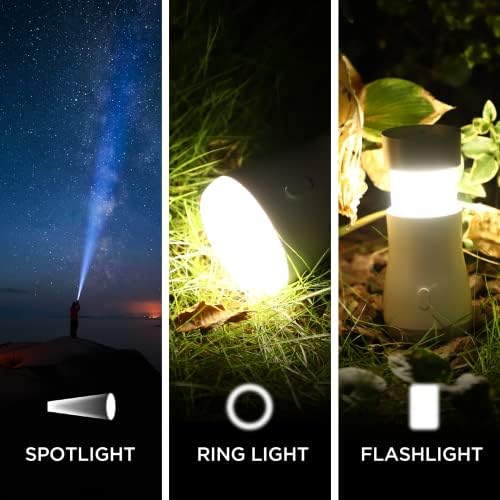 Hordozható Fényes LED-es fényszóró, 3 fényforrások Szem-Barátságos Táblázat Fény Újratölthető Éjszakai Fény a Home & Sürgősségi Lóg Sátor