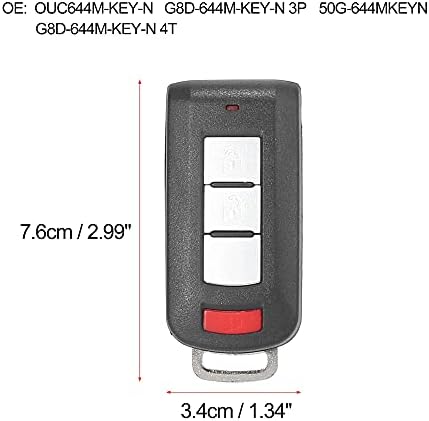 X AUTOHAUX Kulcsnélküli Bejegyzés Távoli Autó kulcstartó 315Mhz OUC644M-KULCS-N ID46 Chip Mitsubishi Outlander 2008-2020