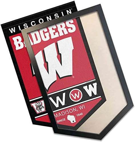 Wisconsin Badgers Örökség Logó Története Banner, Fa Banner Keret
