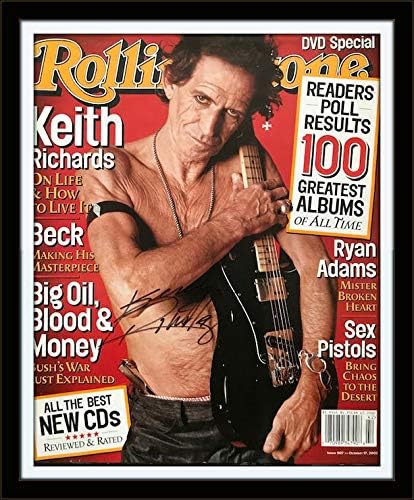 Keretes Keith Richards a Rolling Stone Hiteles Aláírást a Eredetiséget igazoló Tanúsítvány