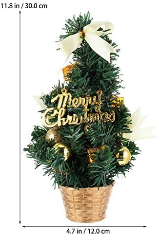 TOYANDONA Arany Mini karácsonyfa Asztali karácsonyfa Modell Hamis Fenyő a Tű, Fa Ablak, Kirakat Táblázat Ünnepi Fa Dekoráció 30cm