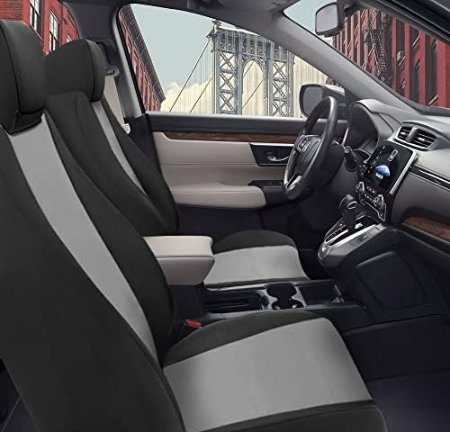 CarsCover Egyéni Illeszkedik 2017-2020 Honda CR-V Neoprén Autó TEREPJÁRÓ Kocsi, Első üléshuzatok, Szürke & Fekete Oldalon személyre szabott