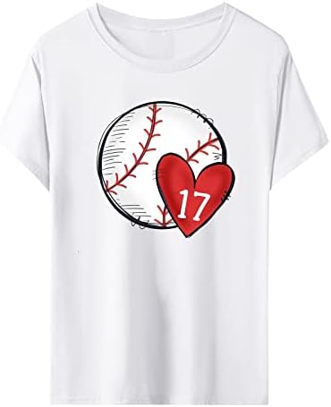 Nyári Felsők Női Baseball Grafikus Póló Aranyos Baseball Nyomtatott Nyári Rövid Ujjú Póló Alkalmi Sport Kupakos