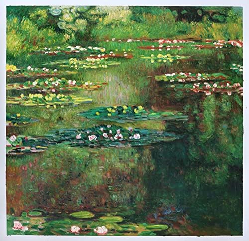 Tavirózsák 1904 - Claude Monet, kézzel festett olaj festmény reprodukció, kerti tó virágok jelenet, írisz, valamint szomorúfűz gondolatok