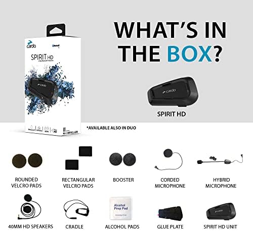 Cardo Szellem HD Motoros Bluetooth Kommunikáció Fülhallgató - Fekete, Egyetlen Csomag