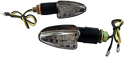 MotorToGo Fekete LED-es Motorkerékpár-indexet, Napszemüveg, Oldalsó Helyzetjelző Mutatók Szemellenző Kompatibilis a BMW F650GS