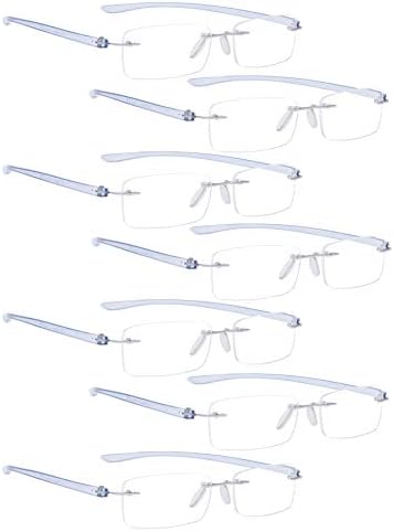 Földhasználati jogok 7 Csomag Keret nélküli Szemüvege + 3 darab Fém Olvasó Szemüveg ( Összesen 10 Pár Olvasók +2.00)