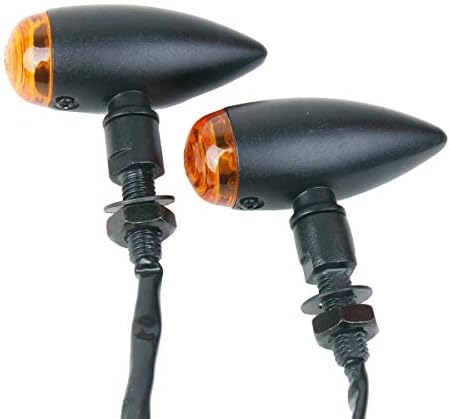 MotorToGo Fekete Golyó Motoros LED lámpa Mutatók Szemellenző Amber Objektív Kompatibilis a Suzuki GSXR600W