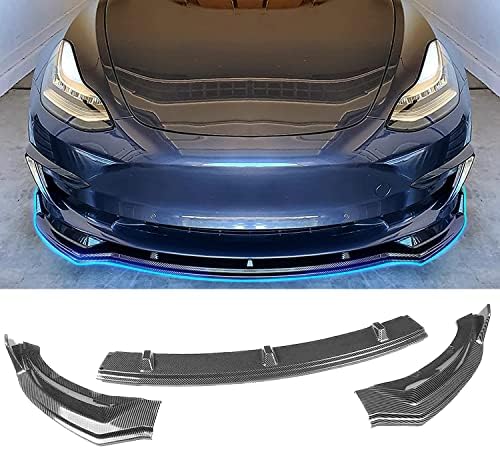 SPEEDPARK a Tesla Model 3 Első Lökhárító Ajak Kit Car Fényes Modok Spoiler alkalmas a 2017 2018 2019 2020 2021 2022 Tesla Model