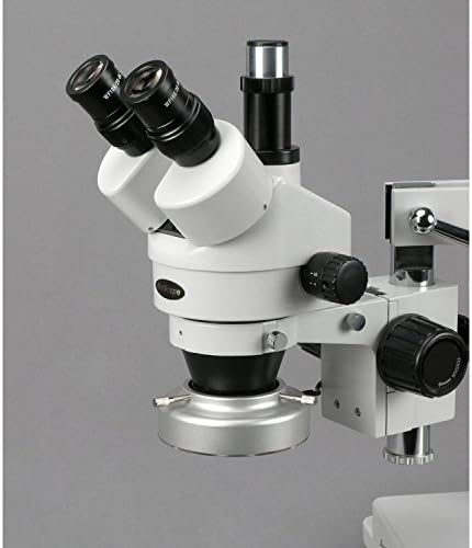 AmScope SM-4TX-80M Szakmai Trinocular Sztereó Zoom Mikroszkóp, WH10x Szemlencse, 3,5 X-45X Nagyítás, 0.7 X 4, 5 X Zoom Objektív, 80-Izzó LED