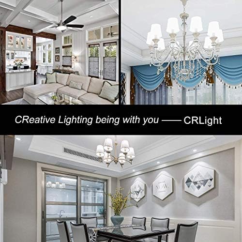 CRLight 5000K 2W LED Gyertyatartót Izzó Napfény, Fehér, 25W Egyenértékű 250LM, E12 Bázis Szabályozható LED Csillár, Izzószálas