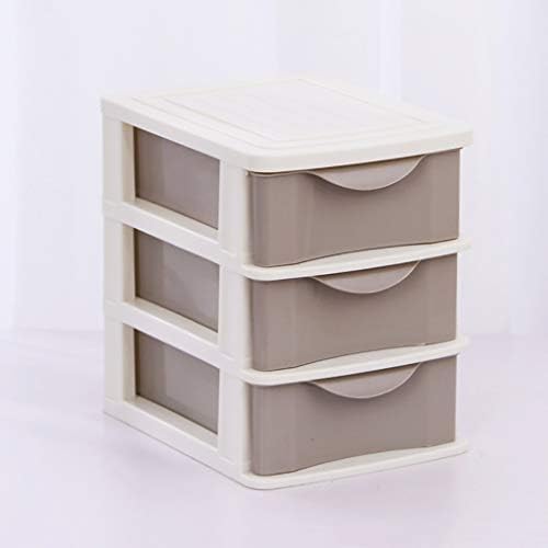 tároló doboz Asztali 3 Rétegű Fiókban Mini Szekrény Multi-Function Home Office dokumentumokat, Műanyag, (Színes : C)