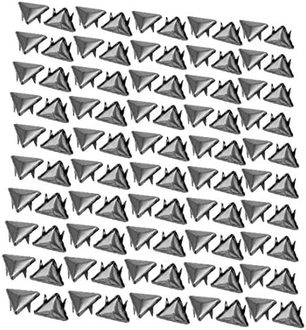 X-mosás ragályos 100-as 10mm Háromszög Alakú Papír Brad Ezüst Szürke a Scrapbooking DIY Kézműves(100 unids 10 mm triángulo hu forma de