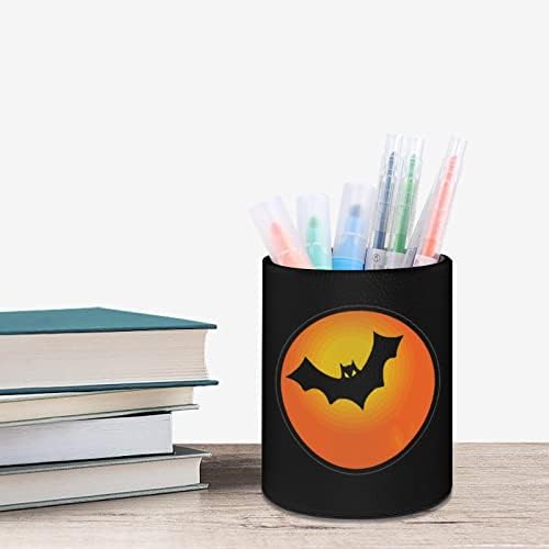 Halloween Bat Hold Nyomtatott tolltartó, Ceruza Kupa Asztal Szervező Smink Kefe tartó Kupa Haza Osztályteremben Iroda