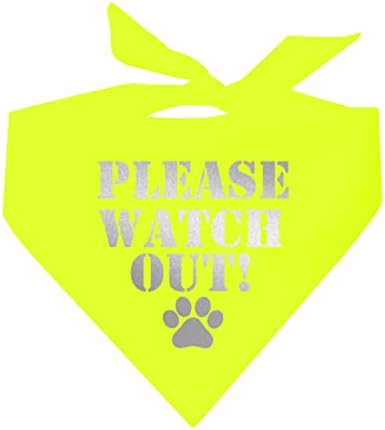 Kérlek, Vigyázz Fényvisszaverő Tömegeket (Hi Vis) Este Biztonsági Neon Kutya Kendő (Vegyes Színek)