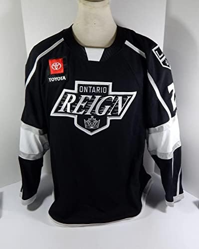 2019-20 Ontario Uralkodása Derek Forbort 24 Játékban Használt Fekete Jersey DP33597 - Játék Használt NHL-Mezek