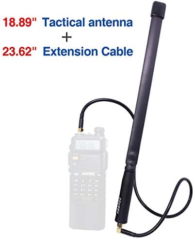 ABBREE Taktikai Antenna SMA-Női kétsávos 144/430Mhz Összecsukható Kompatibilis Koaxiális Kábel Kompatibilis UV-5R UV-82HP