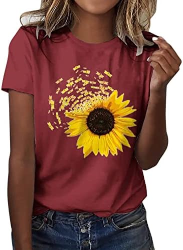 Aranyos Maximum a Nők Nyáron Divat a Rövid Ujjú Legénység Nyak póló Aranyos Virágos Grafikus Póló Trendi Tshirts