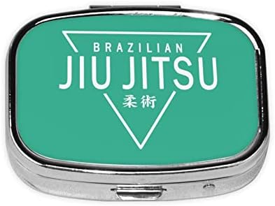 Jiu Jitsu Háromszög, Négyzet Mini Tabletta Esetében Utazási Gyógyszer Szervező Hordozható Rekeszes Fém Doboz Pirulát