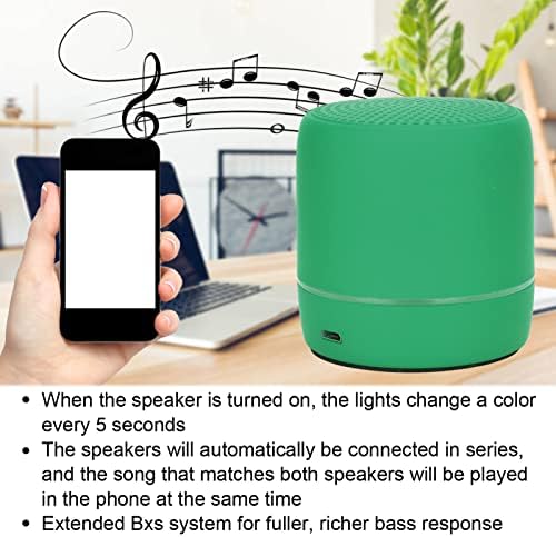 Hordozható Bluetooth Hangszóró, Mini Úti Hangszóró, Kerti Bass Sztereó Hangszóró, 280Hz, hogy 16KHz Lógó Lánc Utazási Szabadban Haza Párt(Zöld)