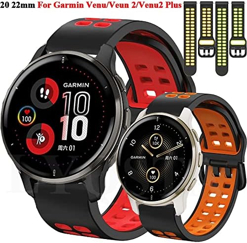 GXFCUK 20 22mm Színes Watchband Szíj, A Garmin Venu SQ Karkötő Szilikon Smartwatch Zenekar Veun 2/Venu2 Plusz Karkötő Kiegészítők