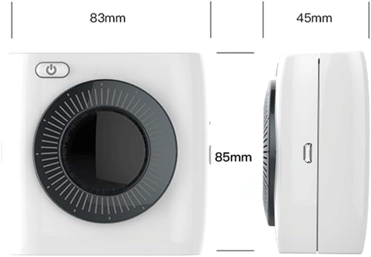 LUKEO Hordozható hőnyomtató Fotók, Kompatibilis Android Mini Nyomtatók (Szín : Fekete, Méret : 1)