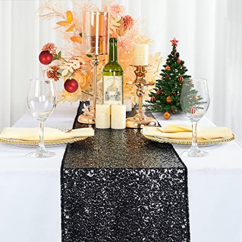 ShinyBeauty Sequin asztali Futó Csomag 1 12x108 Inch Színes vagy Fehér, Bankett Event & Party Dekoráció, Kellékek (Színes, Fehér)