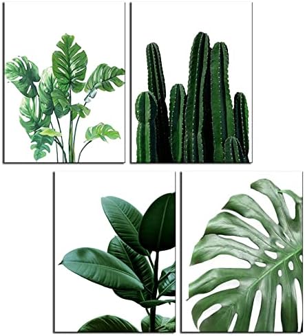 4 Db Afrikai Trópusi Növény Gyémánt Festmények Dzsungel Monstera Levelek Kristály Strassz-Képek Felnőtt Gyerek pozsgás növények Kaktusz