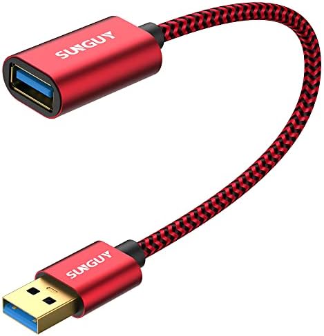 SUNGUY 5Gbps USB 3.0 Kábelt, 1FT USB Extender, USB-EGY Férfi-Nő Velőt, Magas Adatátvitel Kompatibilis az Xbox, Merevlemez, Webkamera,