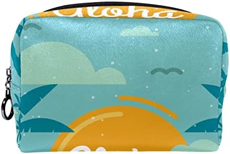 Aloha Beach pálmafák Vintage Stílusú Make Up Kozmetikai Tasakot Esetben Többfunkciós Hordozható Toalett Szervező Utazási Smink Konyhafelszerelés