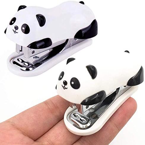 Mini Cuki Panda Asztali Tűzőgép a 1000PCS Kapocs az Irodában, Iskolában, Otthon vagy Utazás Használata