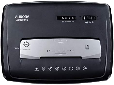 Aurora AU1200XD Kompakt Asztali Stílusú 12 Lapos Crosscut Papír, CD/bankkártya/Levélszemét Kihúzható Kosár Zúzó