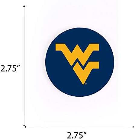Nyugat-Virginiai Egyetem NCAA Csapat Logó 2,75 x 2.75 Nedvszívó Kerámia Kocsi Alátétek Csomag 2