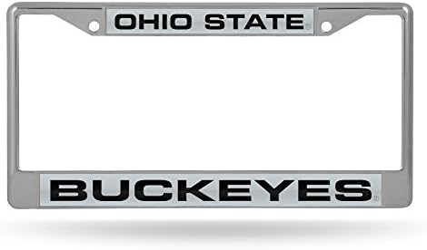 NCAA Rico Iparágak Ohio State Buckeyes Alternatív Chrome Lézer Licenc Keret, 12 x 6 Lézerrel Vágott Chrome Frame - Autó/Teherautó/TEREPJÁRÓ