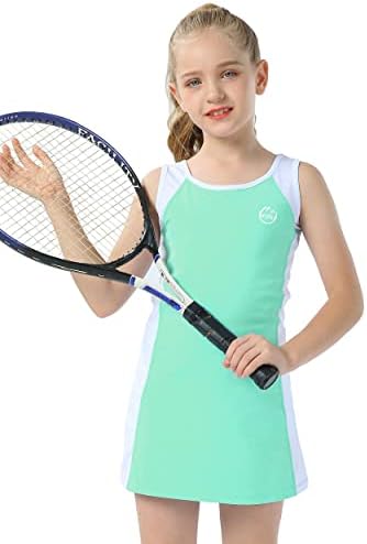 Willet Lányok Tenisz, Golf Ruha Ruha Gyerek Pamut Ujjatlan Aktív Sport Ruha, Nadrág