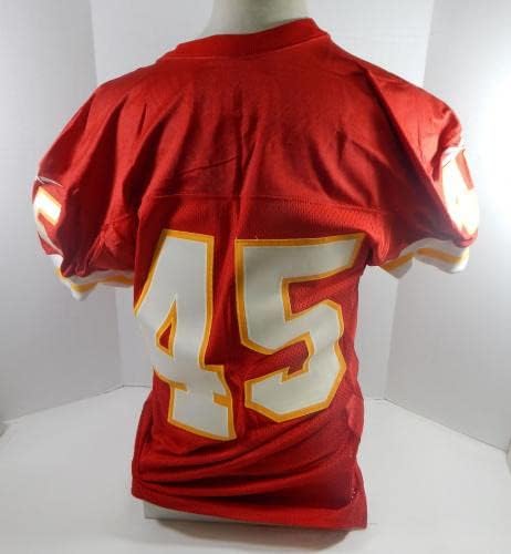 1997-ben a Kansas City Chiefs 45 Játék Kiadott Piros Mez 44 DP32715 - Aláíratlan NFL Játék Használt Mezek