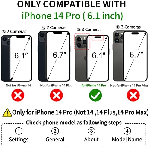 CASEOWL iPhone 14 Pro Pénztárca Ügy [Kompatibilis Magsafe Töltő] Levehető Mágneses Tok Bőr iPhone 14 Pro Esetben Tárca Nők,