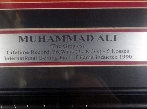 Muhammad Ali Dedikált Keretes 18x24 Litográfia Fotó 1-17-88 a PSA/DNS B92339 - Dedikált Box Art