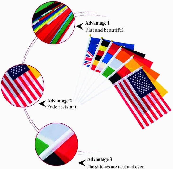 Ckexin 100 Ország Stick Zászlók Kis Mini Nemzetközi Világ Kézi Zászló
