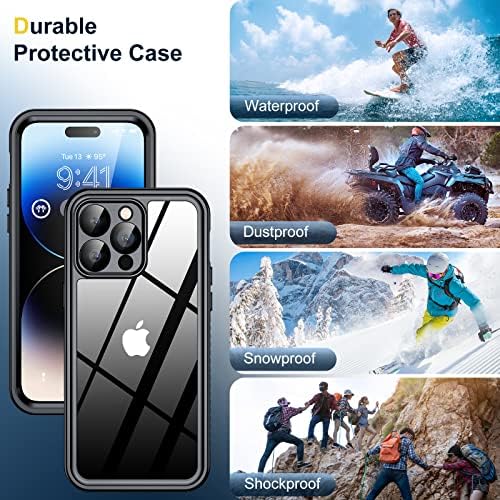 Humixx iPhone 14 Pro Max Telefon Esetében Vízálló, Beépített Lencse & Screen Protector [IP68 Víz alatti][14FT Katonai Védelem][360 Teljes
