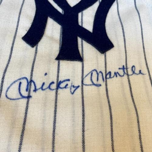 Menta Mickey Mantle Aláírt 1951-Ben New York Yankees Újonc Játék Modell Jersey SZÖVETSÉG COA - Dedikált MLB Mezek
