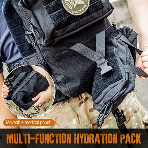 VISMIX Molle Hidratálás Pack-Taktikai Molle Hidratálás Csomag 2, 5 L Víz Húgyhólyag Molle Hidratálás Fuvarozó, Orvosi Tok