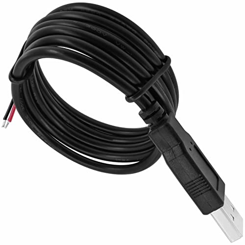 Yeebline USB-Férfi 2-Pin Csupasz Kábel, USB 2.0 Férfi-2Pin Vezeték DIY Pigtail Kábel Hosszabbító Tápkábel Nyitott Végén Csatlakozóval