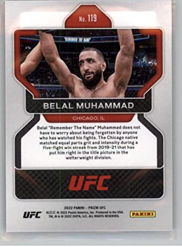 2022 Panini Prizm UFC 119 Belal Mohamed MMA Trading Card