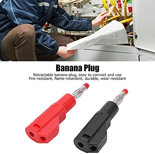 01 Elektromos Banán Dugó, Tűzálló Standard Banán Csatlakozó, Vörös, Fekete Elektromos Teljesítmény Tesztelése