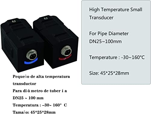 Hordozható Ultrahangos áramlásmérő Folyékony áramlásmérő, 2 Magas Hőmérséklet TS-2-HT, a TM-1-HT Átalakító, valamint Konzol HS-HT, valamint